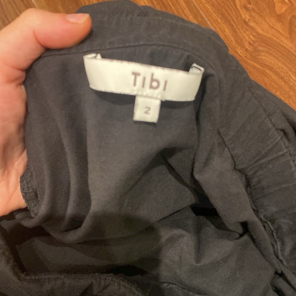 Tibi / Off The Shoulder T-Shirt Dress Black size 2 - Picture 4 of 12